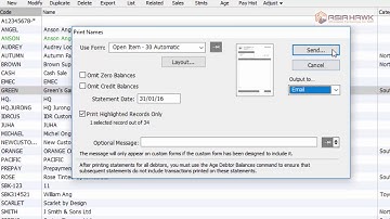 Sending Statement of Accounts by Email