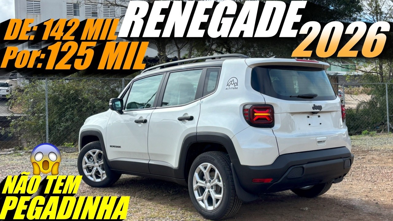 NOVO JEEP RENEGADE ALTITUDE 2026 PREÇO DESPENCOU! Melhor custo-benefício do momento?