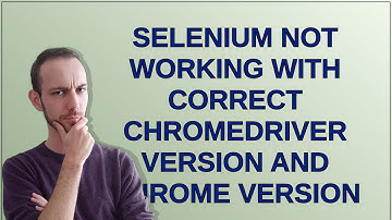 Selenium not working with correct chromedriver version and chrome version