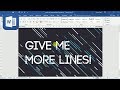 WORD: Random Lines Background Tutorial with VBA