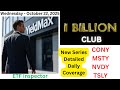 YieldMax $Billion Club CONY, MSTY, NVDY & TSLY Trades, Holdings & Declarations Wednesday 10/22/25
