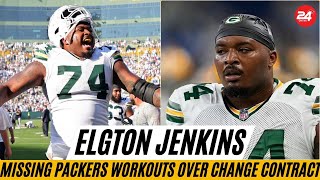 Holdout! Elgton Jenkins Missing Packers Workouts Over Position Change, Contract