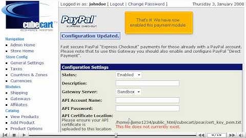 How to add payment modules in CubeCart - Cube chart tutorial