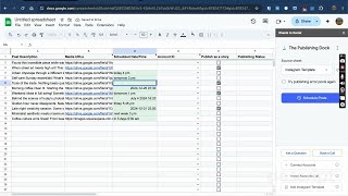 Information How to publish social media posts directly from Google Sheets Update
