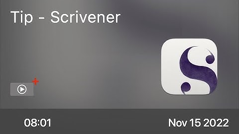 SCOM1204 - Tip - Scrivener - Preview