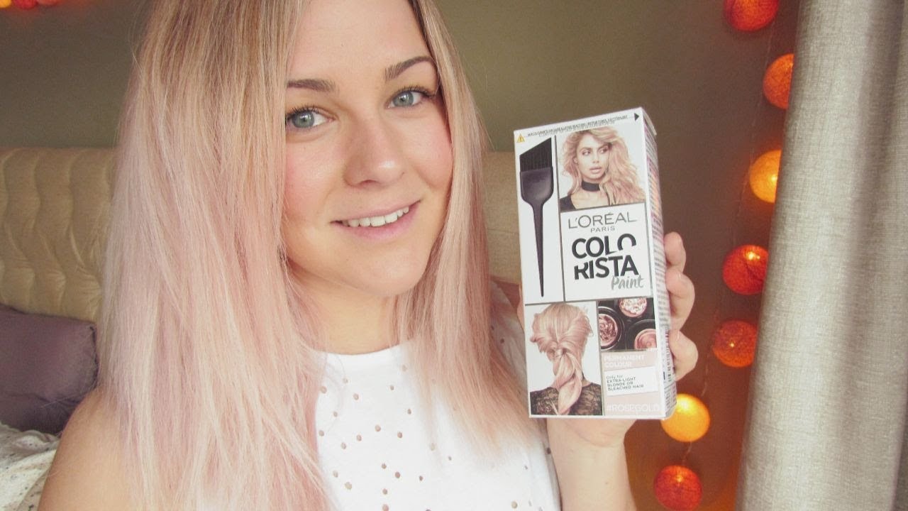 Pink Rose Blonde Hair Dye 2018 L Oreal Colorista Rose Gold Qu33ney