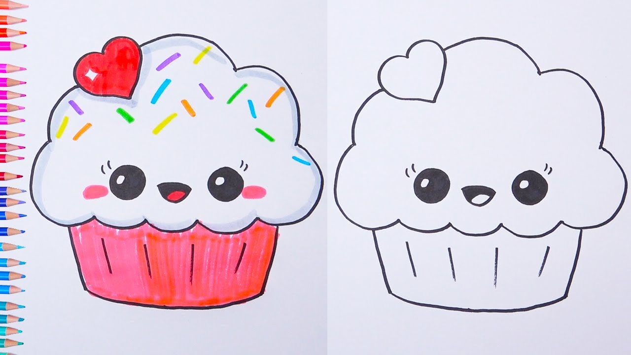 Free Cupcake Line Drawing, Download Free Cupcake Line Drawing png images,  Free ClipArts on Clipart Library