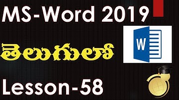 drop cap in msword document in telugu- MS office 2019 - Lesson 58