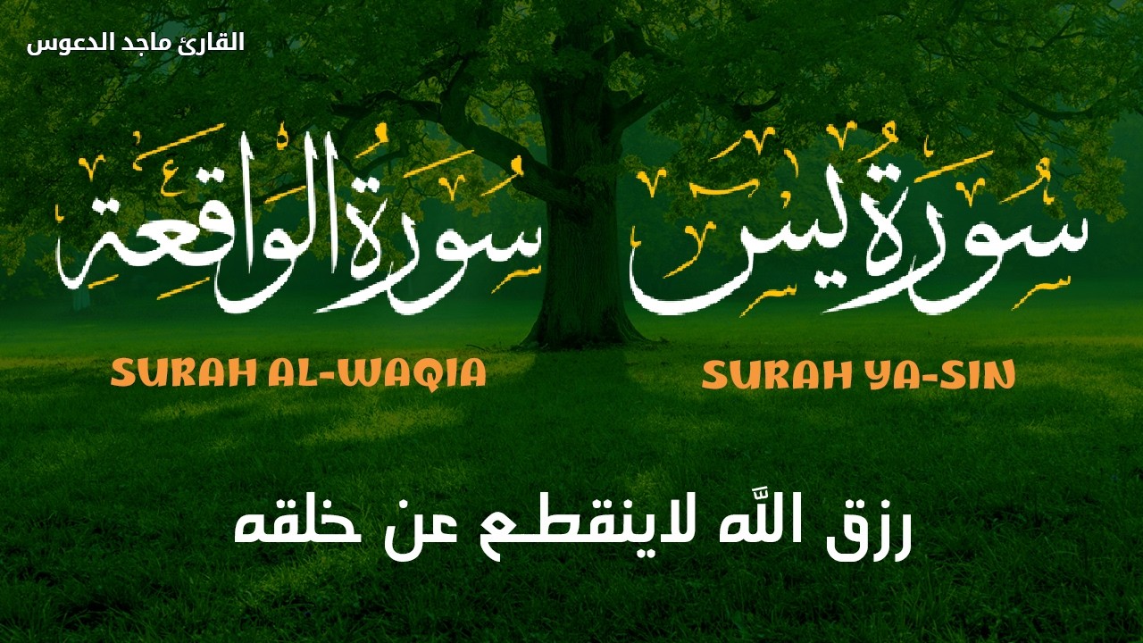 سورة يس❤️سورة الواقعة| سورالتحصين وزيادة الرزق والبركة بصوت هادئ مريح للقلب