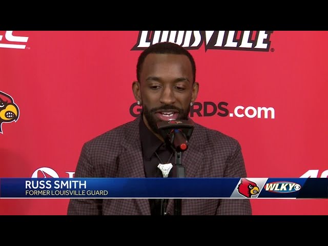 Russ Smith, aka “Russdiculous,” had his No. 2 @louisvillembb jersey retired  during halftime against Notre Dame this weekend.…