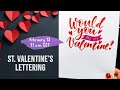 St valentines day lettering