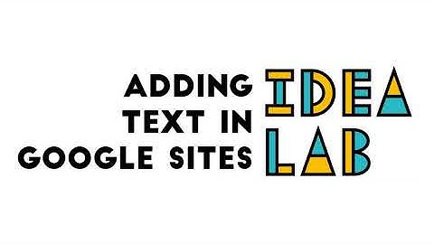 Adding Text in Google Sites