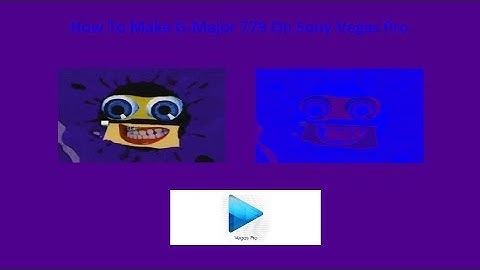 How To Make G-Major 779 On Sony Vegas Pro (New Effect)