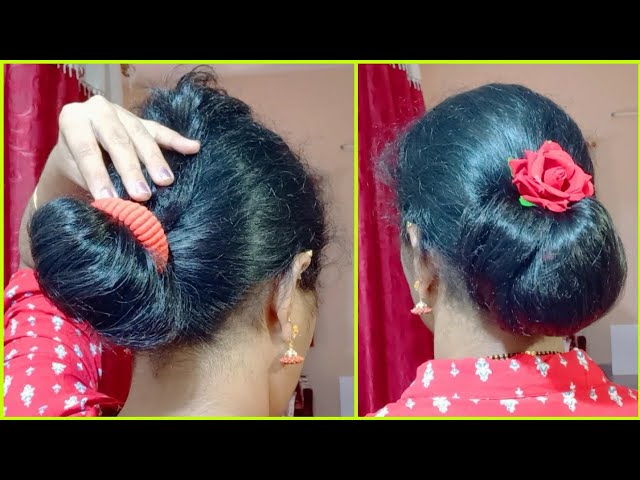 20 Simple Juda Hairstyles for Wedding Sarees and Lehengas | Hairstyles juda,  Sleek ponytail hairstyles, Hair styles
