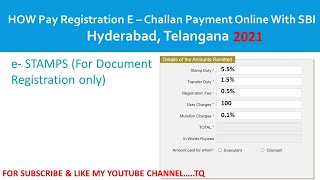 How to Pay  Echallan Online Payment Document Registrations, IGRS #Telangana#Hyderabad,E- STAMPS 2022 screenshot 4