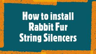 How to install Rabbit Fur or Beaver Fur Bow String Silencers