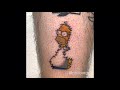 Homer simpsons disappearing in bushes animated tattoos