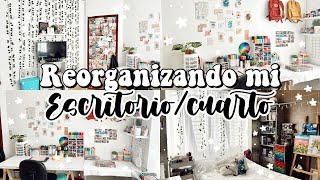 ✨Remodelando mi escritorio✨//reorganizando mi cuarto, organización, decoración