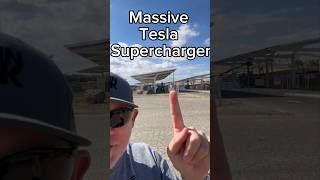 Massive 80 Stall Tesla Supercharger CLOSED For Upgrades! #tesla #shorts