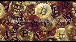 Bitcoin Looped Background. Cryptocurrency || 4K Stock Footage