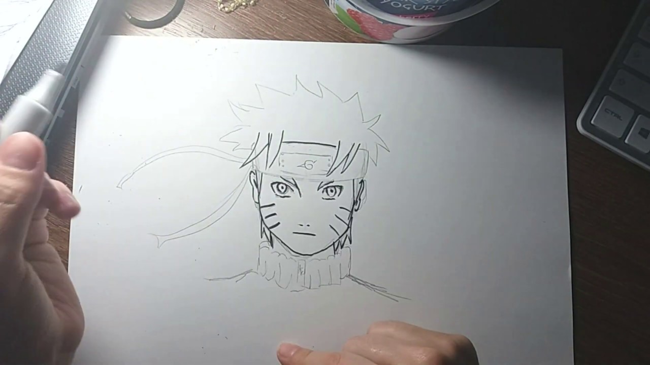 How to draw Naruto face (Video) – Step by step tutorial