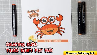 Crab Coloring For Kids | Crab Picture Coloring | Kids Full Coloring