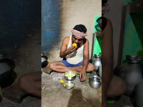 Desi Mango wih water rice eating show |#shorts #villagefood #villagelife