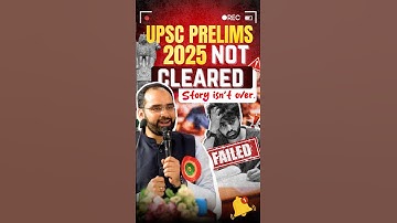 UPSC Prelims 2025... ❌ Isn’t a Failure. ⏸️ It’s a Pause Before Glory. 🌟💪