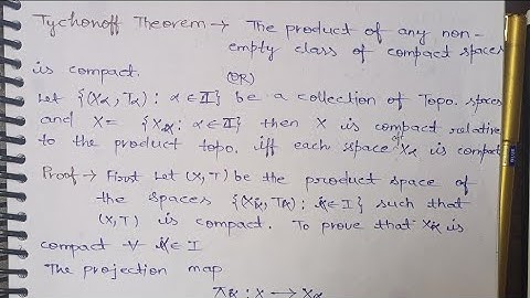 Tychonoff Theorem| Topology| Msc Second Sem Important Theorem of topology| MJPRU