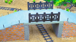 DIY Mini Tractor Builds Underground Tunnel & Brick Bridge | Construction Science Project