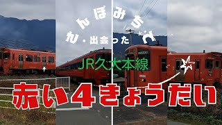 散歩の途中で出会った キハ200系 1〜3両編成と キハ185系 特急ゆふ2号 2023.12.18