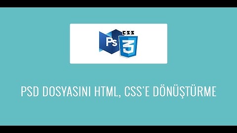 Flat PSD Dosyasını HTML, CSS