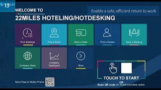 22Miles Interactive Wayfinding | Room Booking | Space Utilization | Video Walls