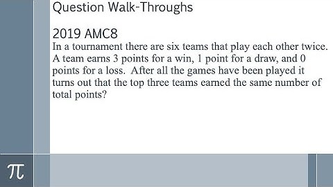 2019 AMC8 Question 19 - Walkthrough