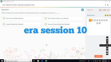 Tally prime era session 10 || answer