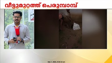 കോഴിക്കോട് ചാലിയത്ത് വീട്ടുമുറ്റത്ത് നിന്നും പെരുമ്പാമ്പിനെ പിടികൂടി