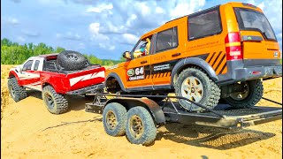 Transportation Cars Ford Raptor and MAN KAT Rescue Land Rover