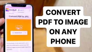 How To Convert PDF To Image On iPhone/Android! (2024)