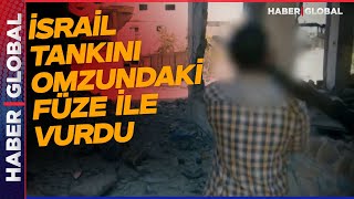 Omzuna Füzeyi Alıp İsrail Tankını Paramparça Etti! Cibaliye'de Sıcak Temas