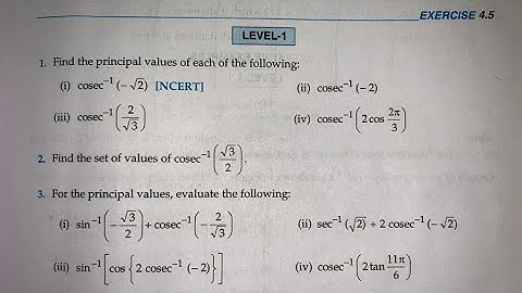 RD SHARMA EX3.5 INVERSE TRIGONOMETRIC FUNCTION Q1 TO Q3 (EXAMPLE 4) SOLUTIONS OF CHAPTER 3 CLASS 12