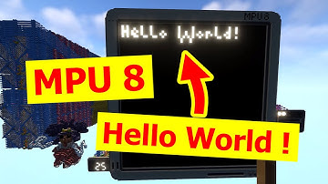 MPU 8 Hello World ! [ 3.3 Hz Minecraft Redstone CPU ]