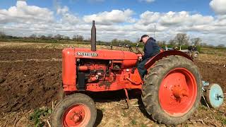 1955 Nuffield Universal DM4 3.1 Litre 4-Cyl Diesel Tractor (53 HP) with Ransomes Plough