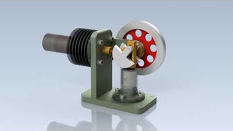 Miniature Horizontal Stirling Engine - Assembly Animation