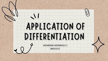 DBM 20023- Chapter 2 : Differentiation