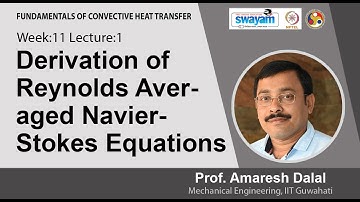 Lec 36: Derivation of Reynolds Averaged Navier-Stokes Equations