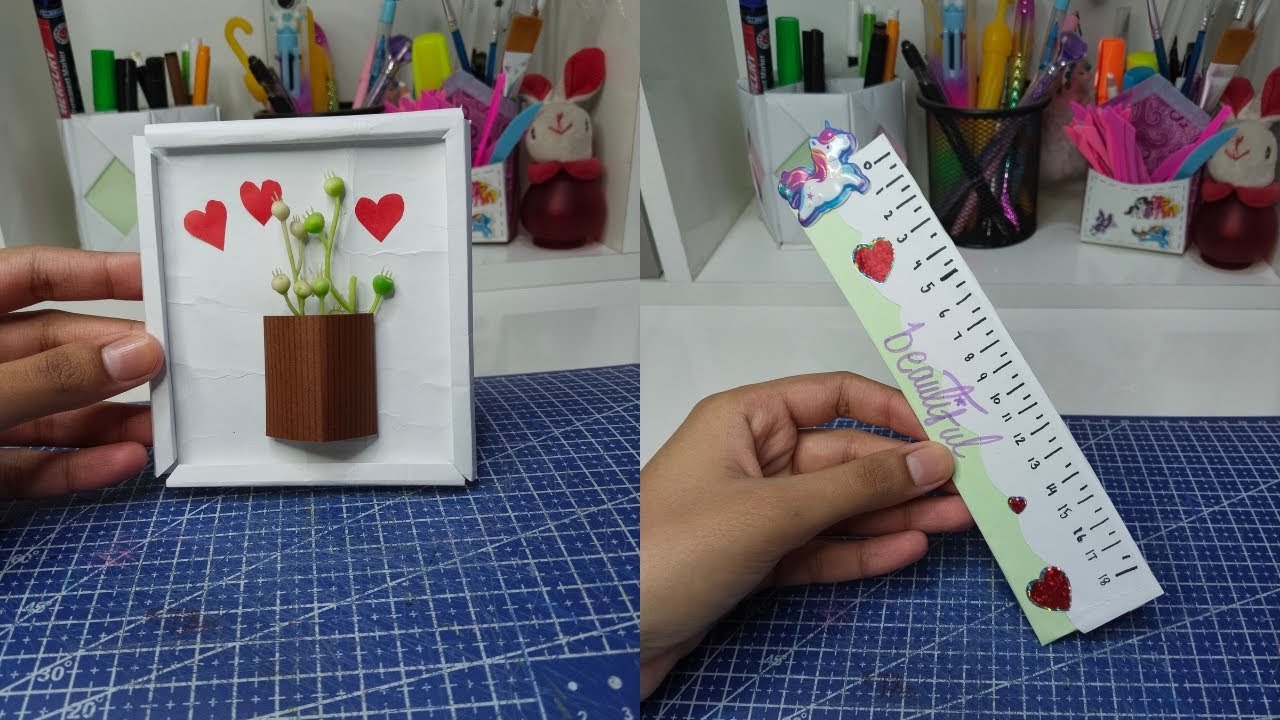 DIY Paper Craft Ideas 🩷| Paper Ruler 📏📏 | Photo Frame 🖼️🖼️ |Rameeshah ...
