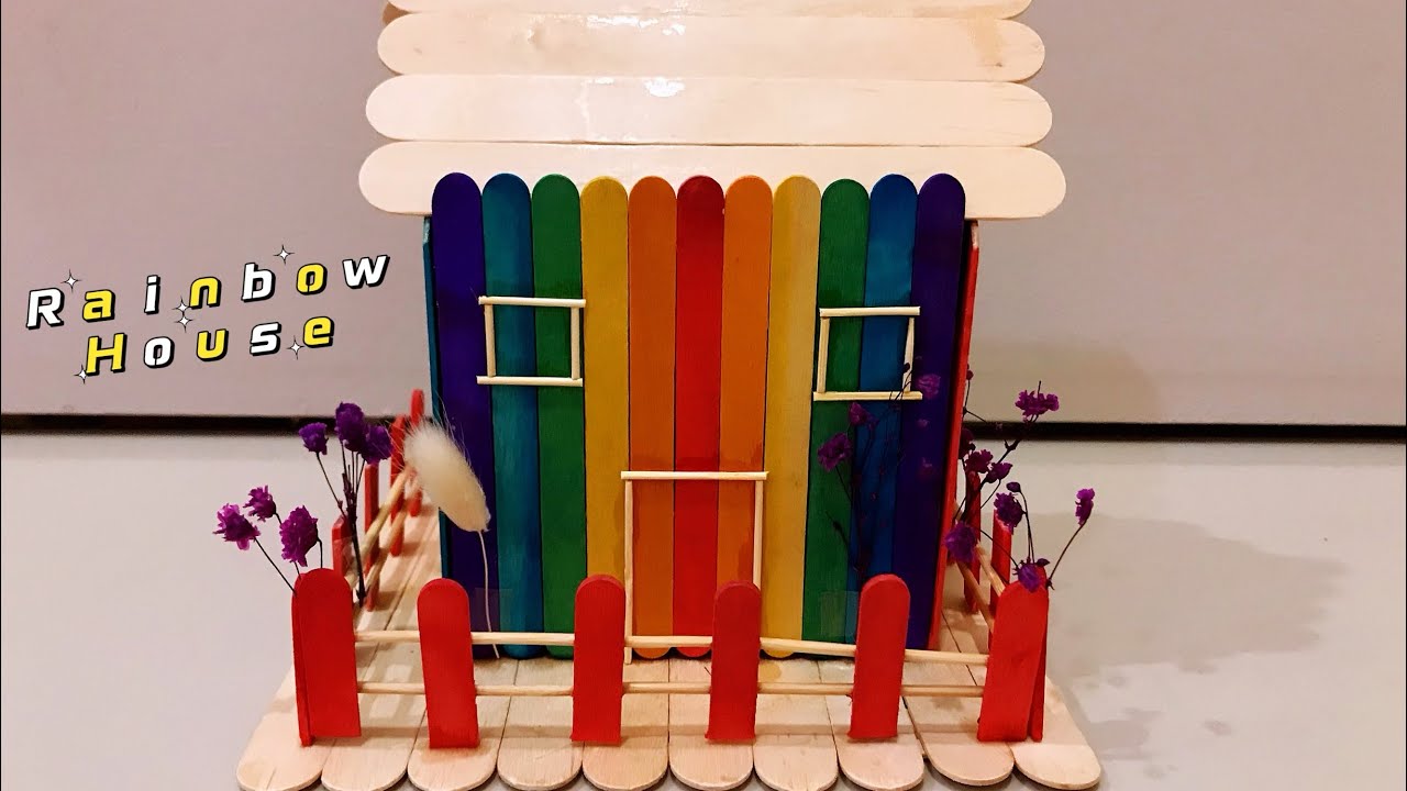 Ice cream stick house How to build house Funtime Reka Bentuk
