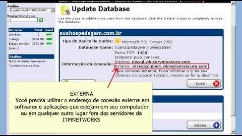 Verificando as Informações de Conexão do banco de dados MSSQL - ITMNETWORKS