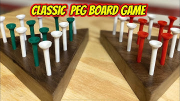 Walnut peg board game