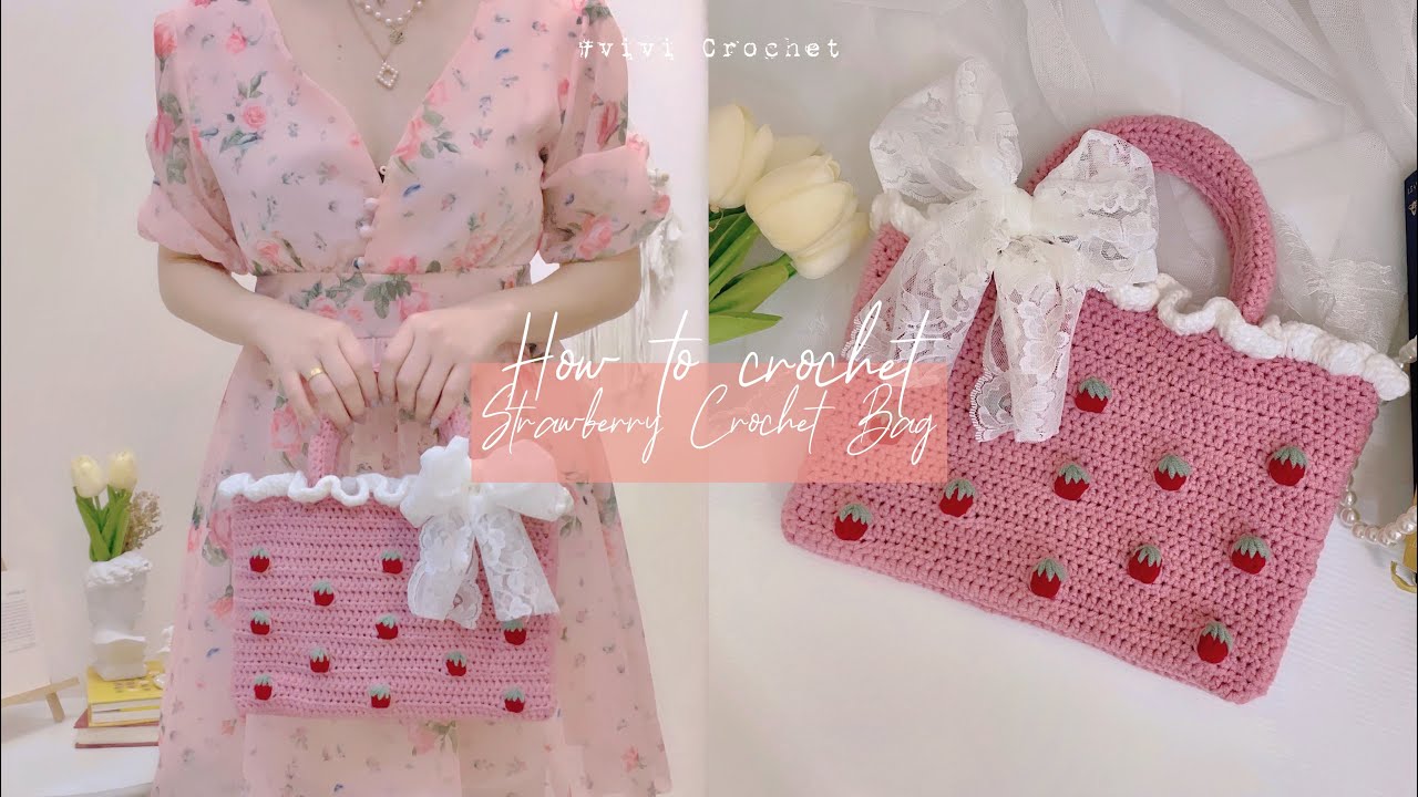 🍓 How to Crochet Strawberry Bag | Cute crochet Bag 🍓